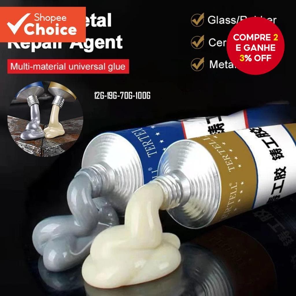 Adesivo De Reparo Mágico – Solda AB Resistente Ao Calor Para Metal , 19G/70G/100G , Ideal Reparos De Festas DIY E Profis