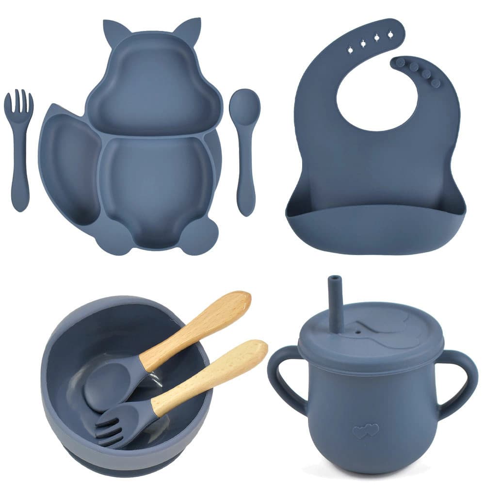 Kit Pratinho Prato Infantil Babador Talher Infantil De Silicone (Produto Promocao)!!