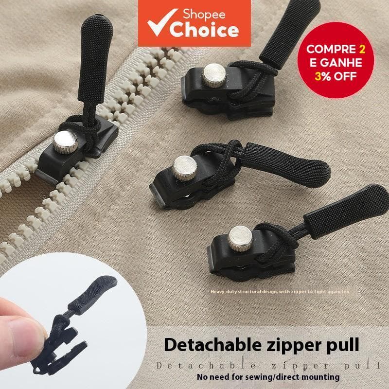 Feminino 6 Pçs Zíper Reparador Puxa Conjunto De Substituição Removível Bobina De Náilon Sliders Clipe Costura Artesanato