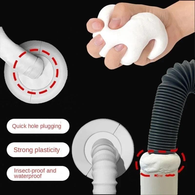Massa De Vedação Impermeável Flexível Branca De Uma Peça 15g , Enchimento De Furo De Parede À Prova De Insetos Para Ar C